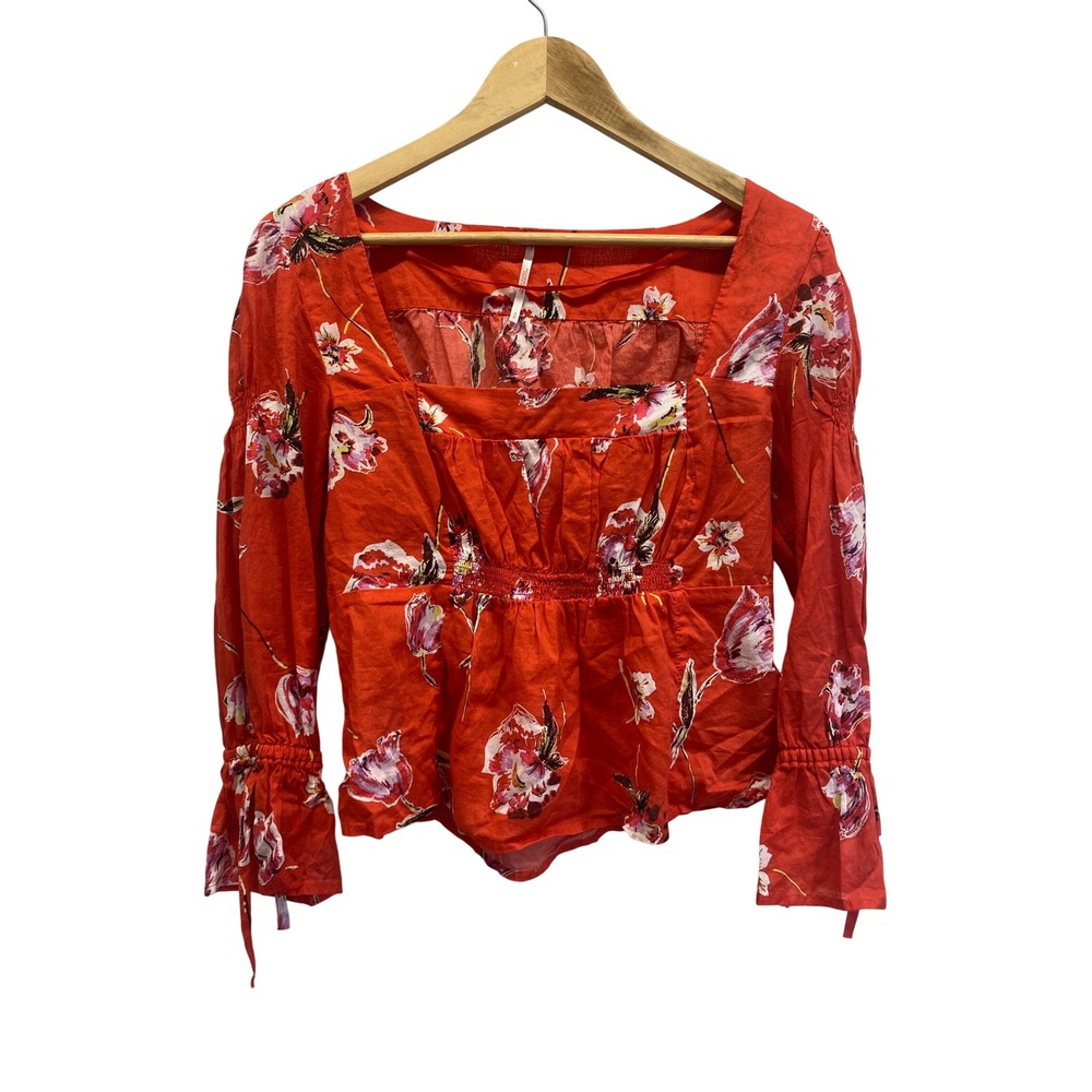 Free People Top Small‎ Bell Sleeve Boho Cottagecore Romantic Festival Babydoll